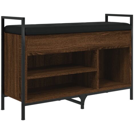 vidaXL Panca Porta Scarpe Rovere Marrone 85,5x32x57,5 cm