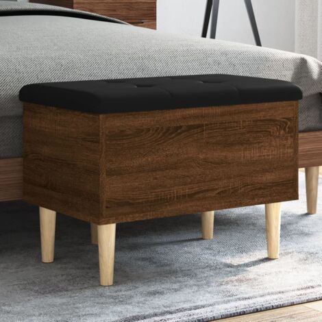 vidaXL Panca Portaoggetti Rovere Marrone 62x42x46 cm Legno Multistrato
