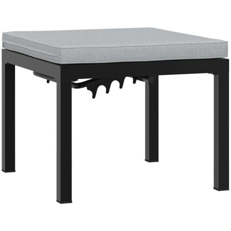 vidaXL Panche Giardino con Cuscini 2pz Nere Acciaio Verniciato Polvere