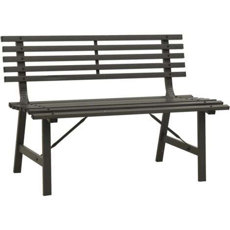 vidaXL Panchina da Giardino 110 cm in Acciaio Nera