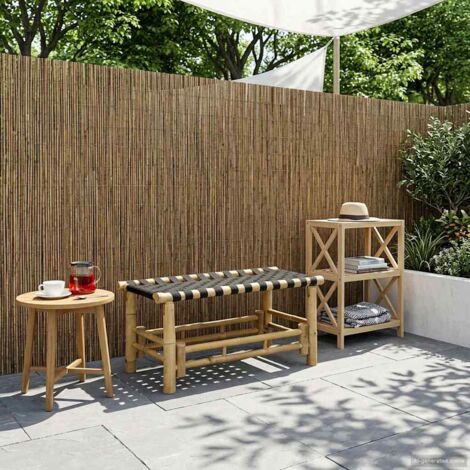 vidaXL Panchina da giardino 80 x 38 x 40 cm Bambù Naturale