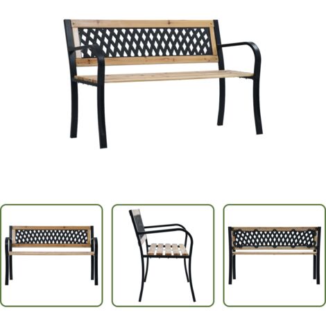 vidaXL Panchina da patio - Panchina da Giardino 120 cm in Legno
