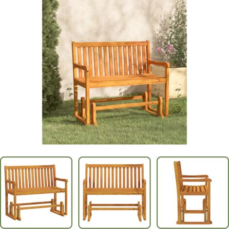 vidaXL Panchina in legno - Panchina da Giardino a Dondolo 110 cm Legno Massello d'Acacia
