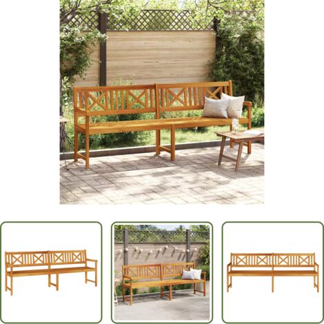 vidaXL Panchina in legno -  Panchina da giardino Marrone 220 x 56 x 90 cm