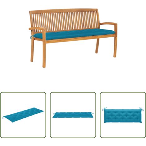 Panchina da giardino arrotondata in teak massello 150 cm Bari | Maisons du Monde