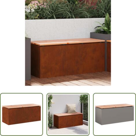 vidaXL Panchina moderna -  Panchina da giardino Ruggine 100 x 40 x 43 cm acciaio corten