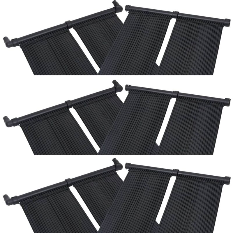 

vidaXL Panel calentador solar para piscinas 6 unidades 80x310 cm