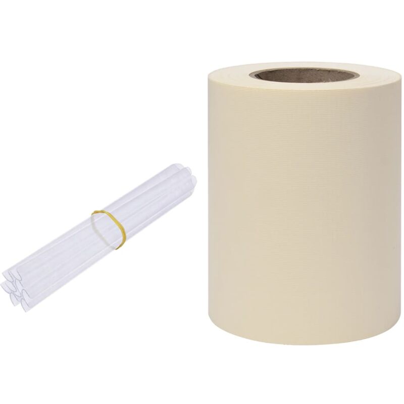 

vidaXL Panel de valla de PVC crema 70x0,19 m - Crema