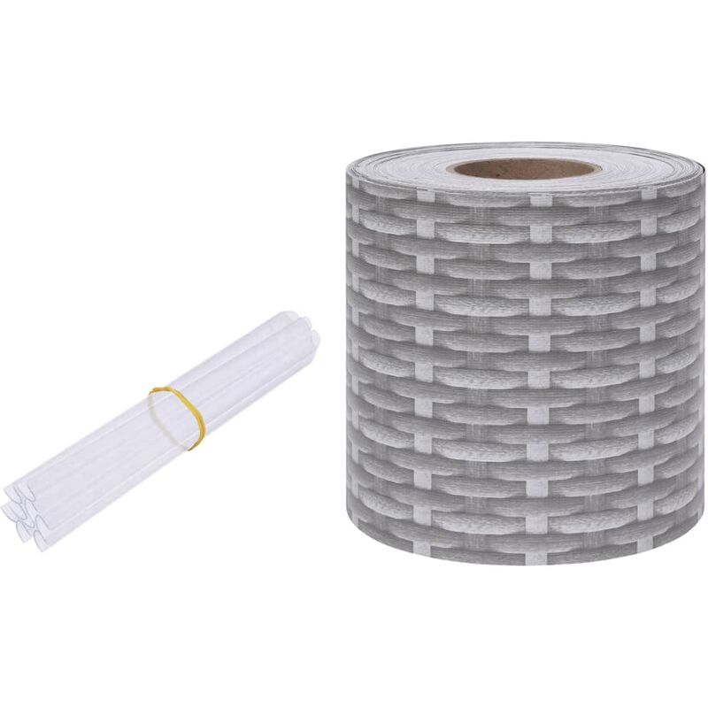 

vidaXL Panel de valla de PVC gris ratán 70x0,19 m - Gris