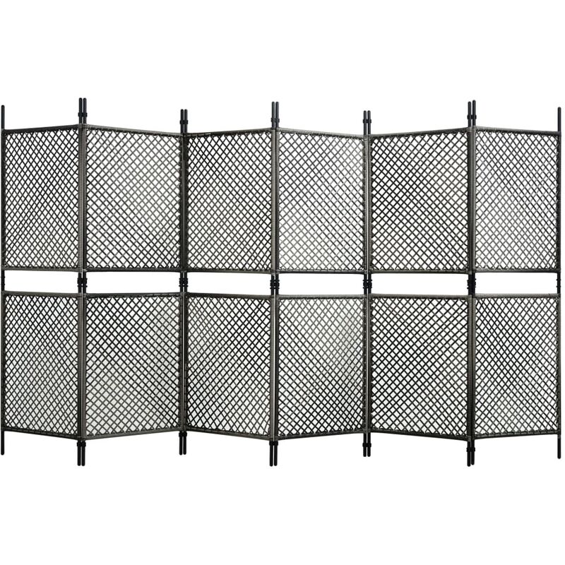 

vidaXL Panel de valla de ratán sintético gris antracita 3,6x2 m - Antracita