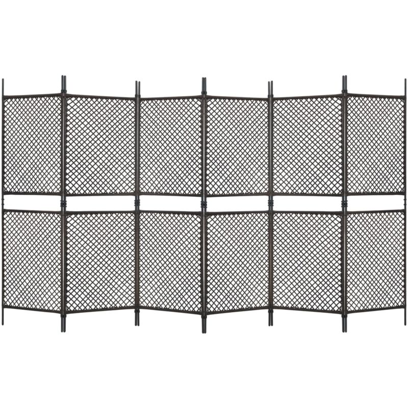 

vidaXL Panel de valla ratán sintético marrón 3,6x2 m - Marrón