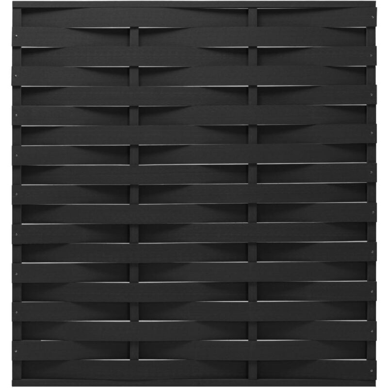 

vidaXL Panel de valla WPC negro 170x180 cm - Negro