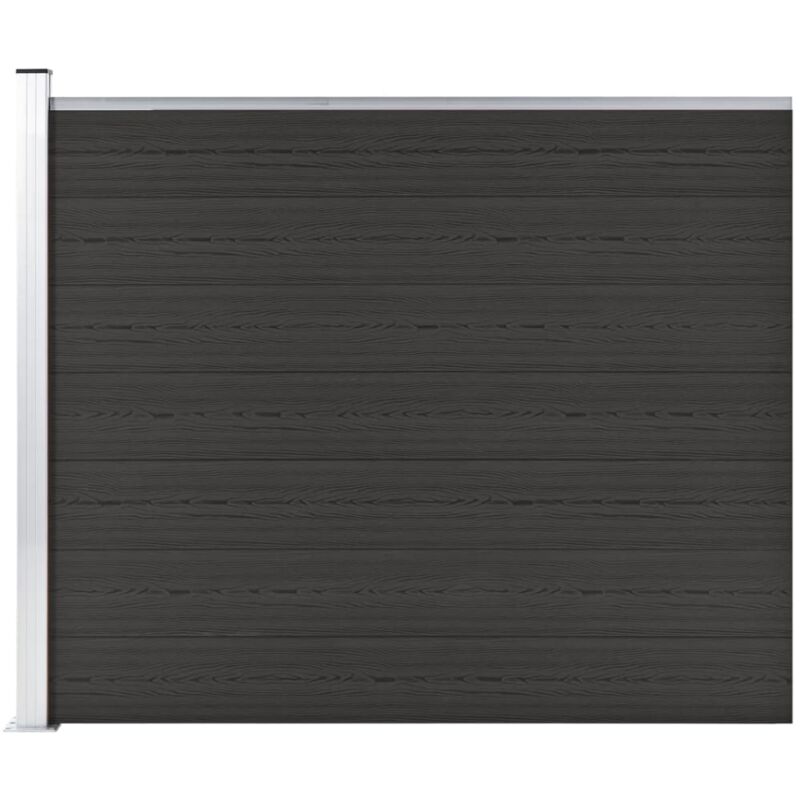

vidaXL Panel de valla WPC negro 175x146 cm - Negro