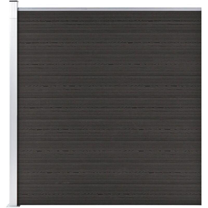 

vidaXL Panel de valla WPC negro 175x186 cm - Negro
