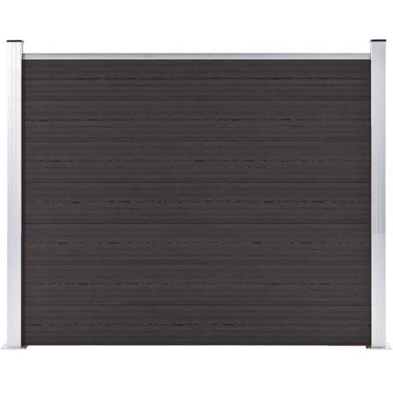 

vidaXL Panel de valla WPC negro 180x146 cm - Negro