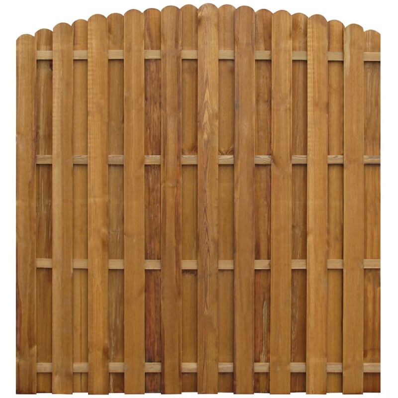 

Panel valla de madera de pino impregnada 170x(156-170) cm - Marrón - Vidaxl