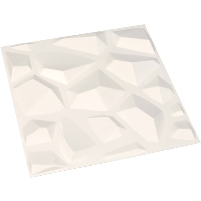 

vidaXL Paneles de pared 3D 12 unidades 0,5x0,5 m 3m² - Blanco