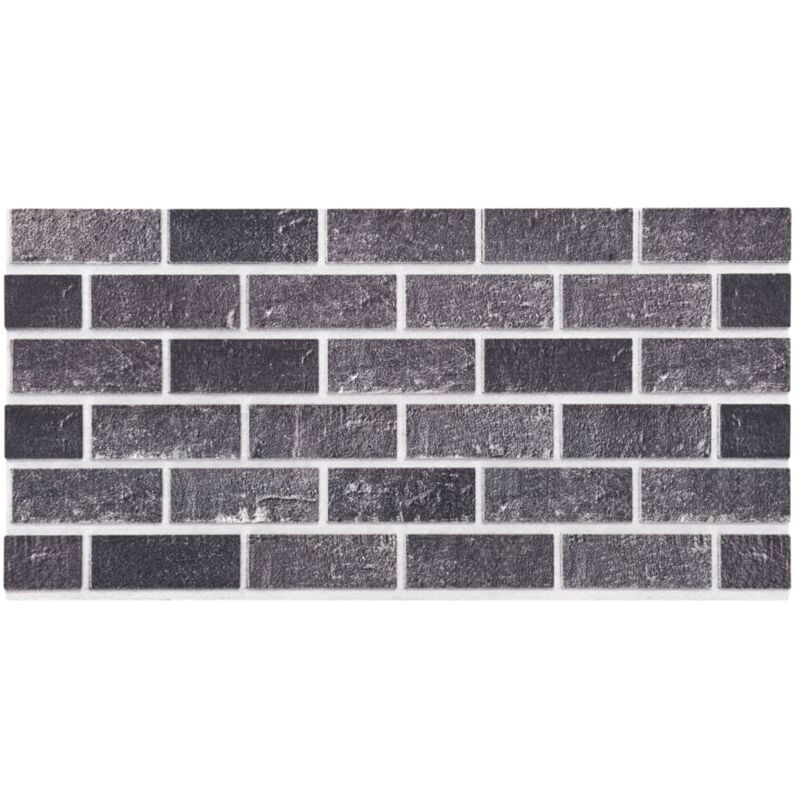 

vidaXL Paneles de pared 3D diseño de ladrillo rojo y gris 10 pzas EPS - Negro