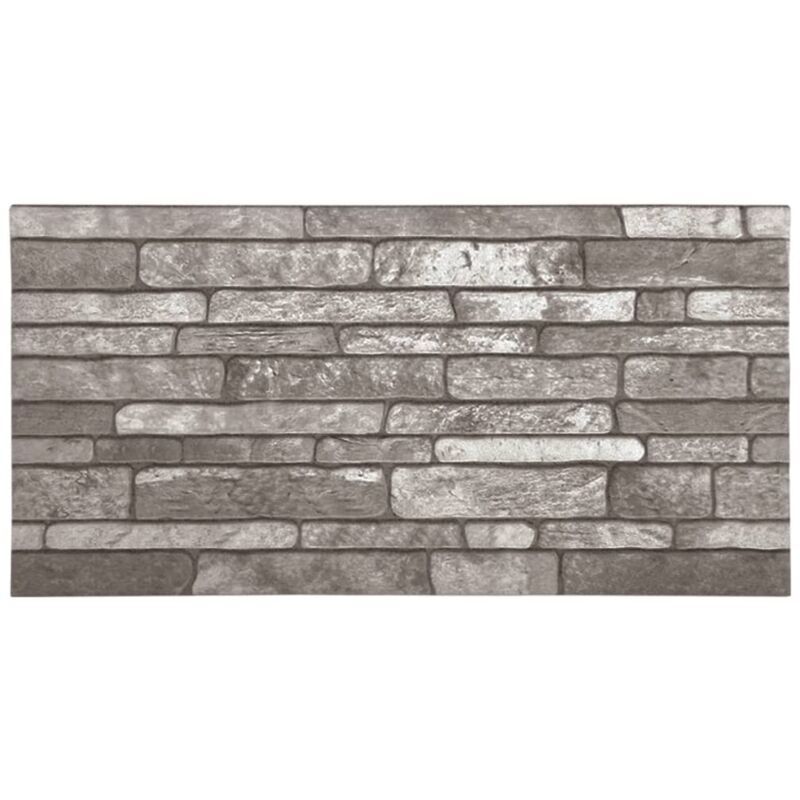 

vidaXL Paneles de pared 3D diseño ladrillo gris oscuro 10 pzas EPS - Gris