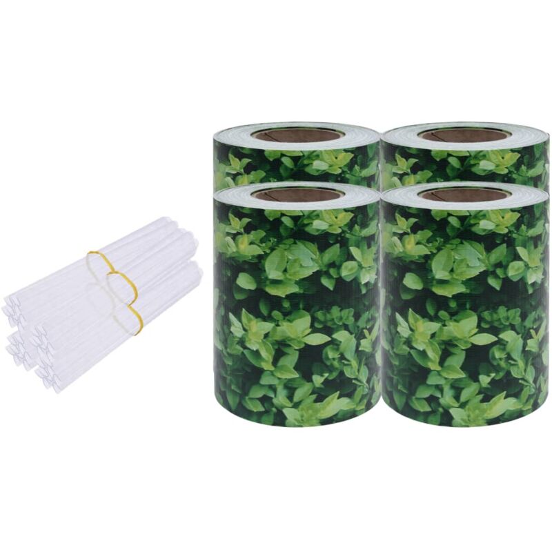 

Paneles de privacidad 4 uds PVC verde 35x0,19 m - Verde - Vidaxl