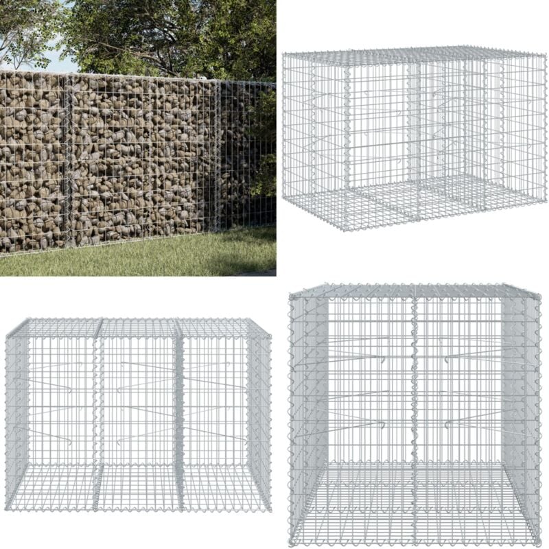 Vidaxl - Panier gabion avec couvercle 150x100x100 cm fer galvanisé
