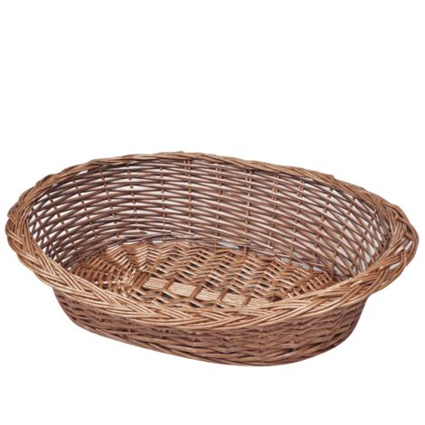 Vidaxl – Panier pour chien en saule naturel 50 cm – Dimensions 50 x 34 cm – Convient aux petits chiens et chats – Léger et facile à transporter
