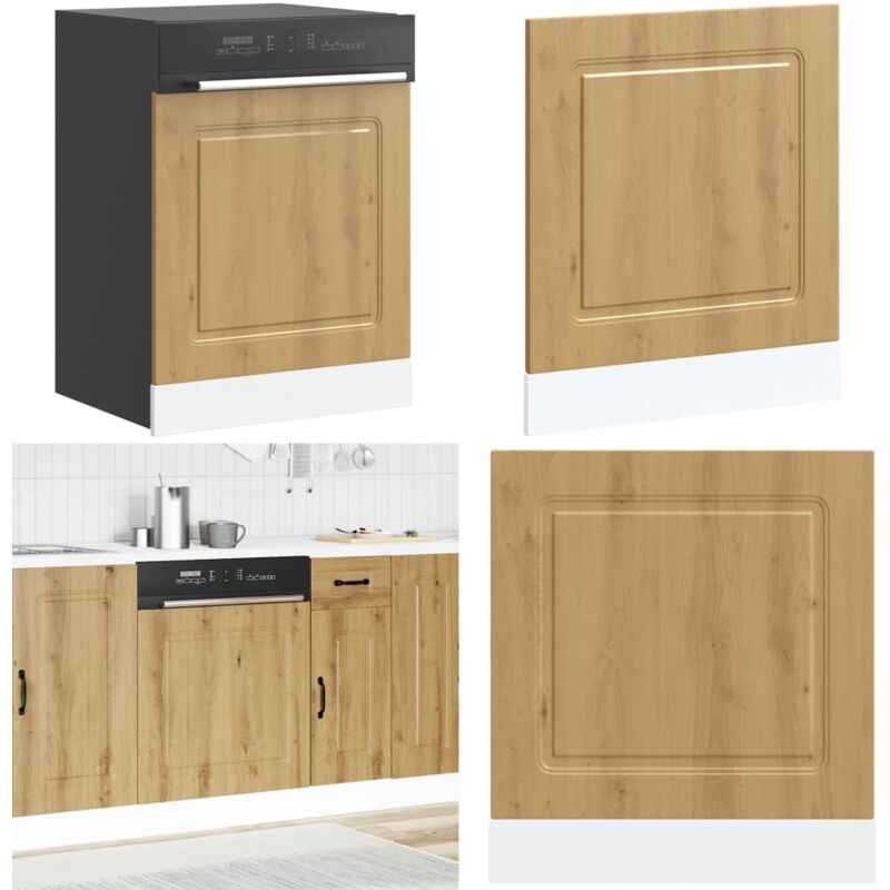 Panneau de lave-vaisselle Kalmar chêne artisanal 60x1,5x67 cm - Vidaxl