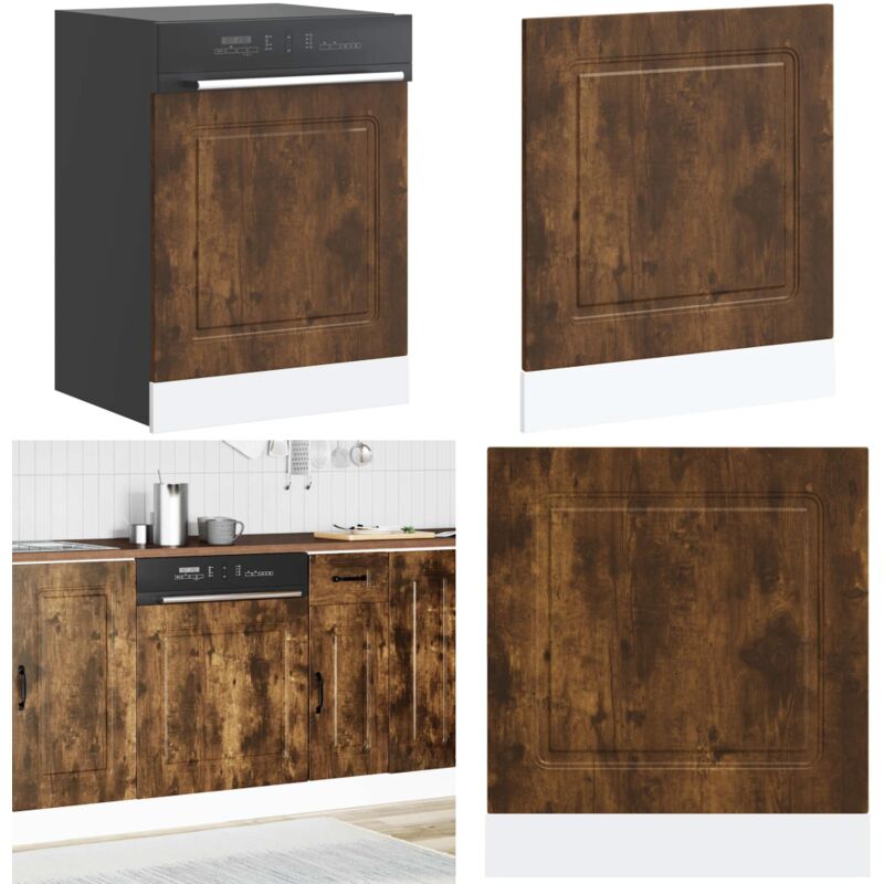 Panneau de lave-vaisselle Kalmar chêne fumé 60x1,5x67 cm - Vidaxl