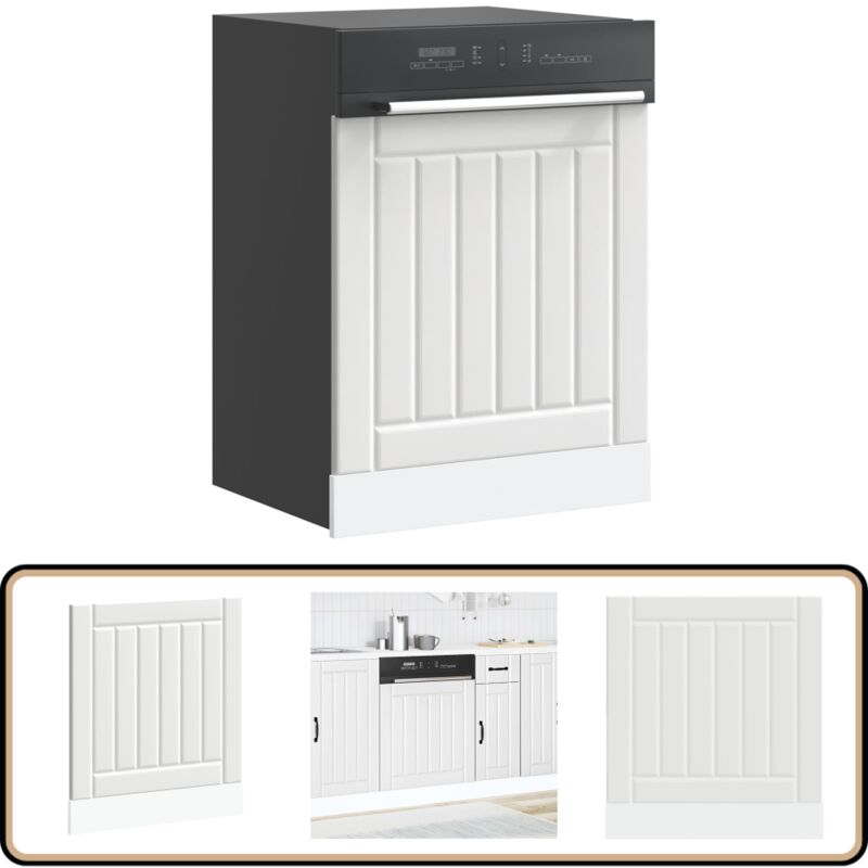 Panneau de lave-vaisselle Lucca blanc bois d'ingénierie - Vidaxl