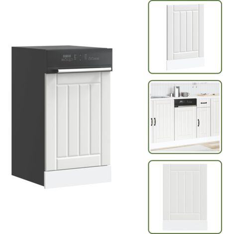 vidaXL Panneau de lave-vaisselle Lucca blanc bois d'ingénierie