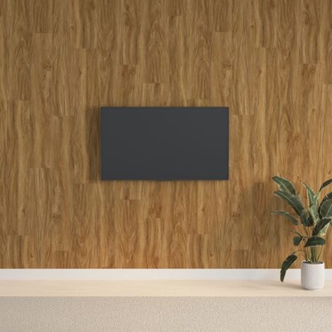 Vidaxl – Panneau décoratif mural aspect bois marron en PVC – Texture réaliste – Dimensions 91,5 x 15 x 0,2 cm – Surface 2,06 m²