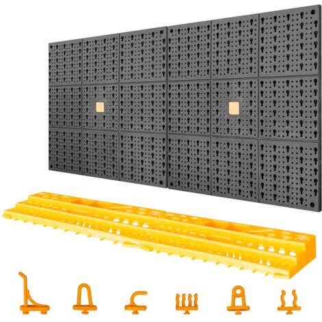 vidaXL Panneau porte-outils 500x1000 mm 50 crochets PP