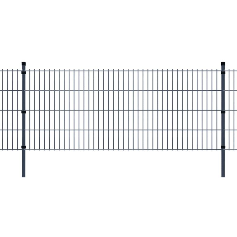 Panneaux et poteaux de clôture 2D pour jardin 2008x1630 mm 10 m