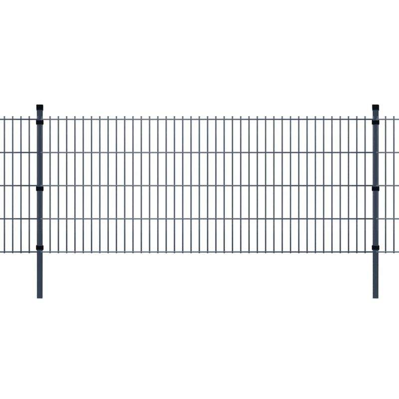 Panneaux et poteaux de clôture 2D pour jardin 2008x1830 mm 10 m