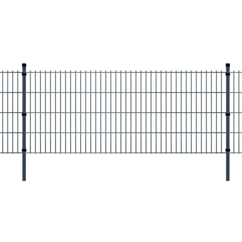 Vidaxl - Panneaux et poteaux de clôture 2D pour jardin 2008x830 mm 18 m