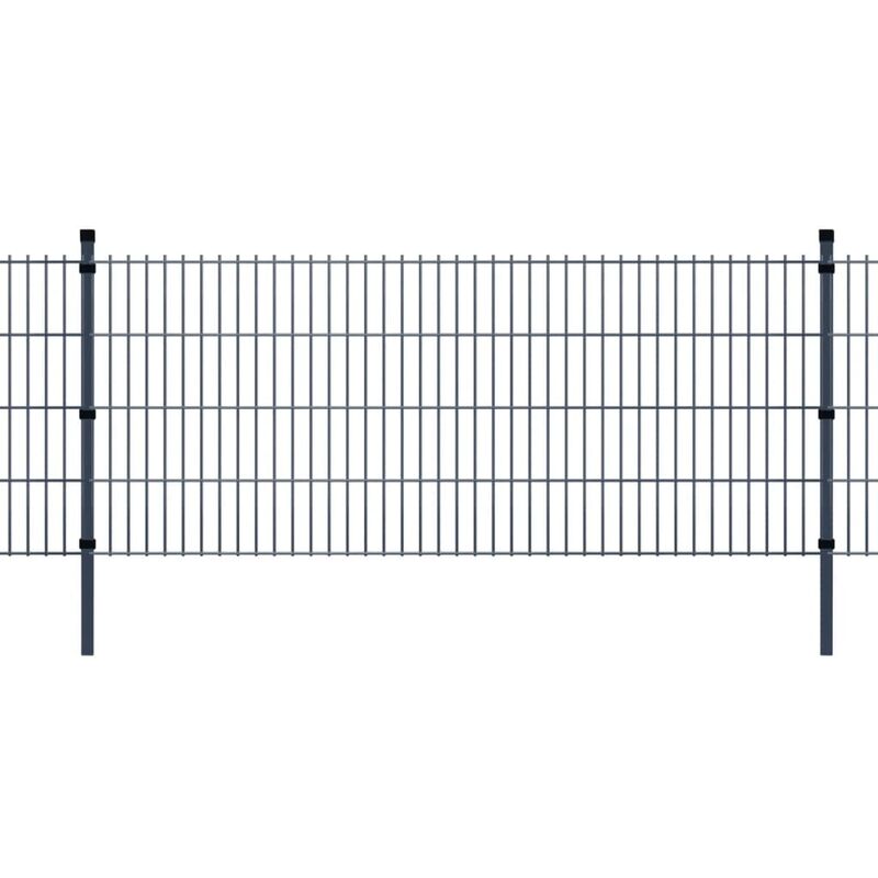 Panneaux et poteaux de clôture 2D pour jardin 2008x830 mm 28 m