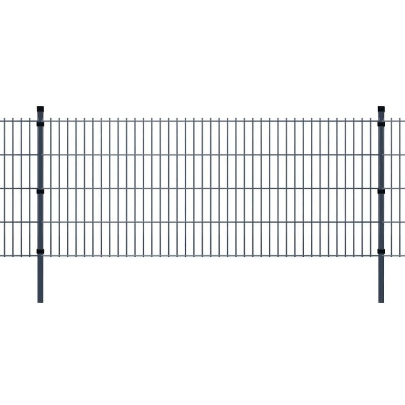 Panneaux et poteaux de clôture 2D pour jardin 2008x830 mm 44 m