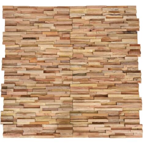 vidaXl Pannelli per Pareti 10 pz 1,08 m² in Legno Massello di Teak