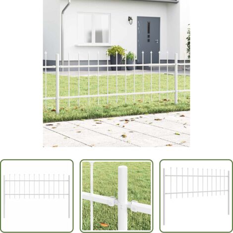 vidaXL Pannello da giardino -  Recinzione per Giardino Bianco 1,7 x 0,6 m