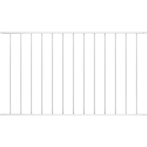 vidaXL Pannello di Recinzione in Acciaio Verniciato 1,63x1,17 m Bianco