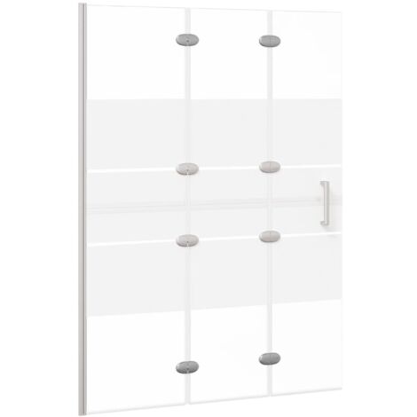 vidaXL Pannello Doccia Pieghevole in ESG 100x140 cm Bianco