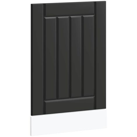 vidaXL Pannello Lavastoviglie Lucca Nero in Legno Multistrato