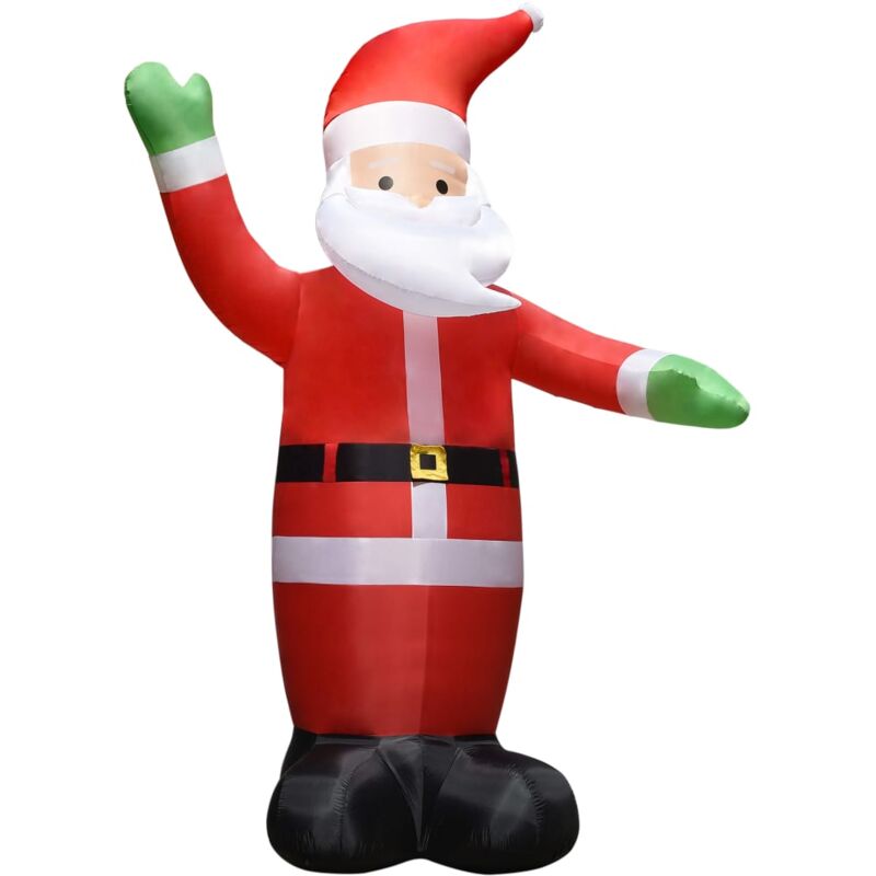 

vidaXL Papá Noel inflable con LEDs adorno navideño IP44 3 m - Rojo