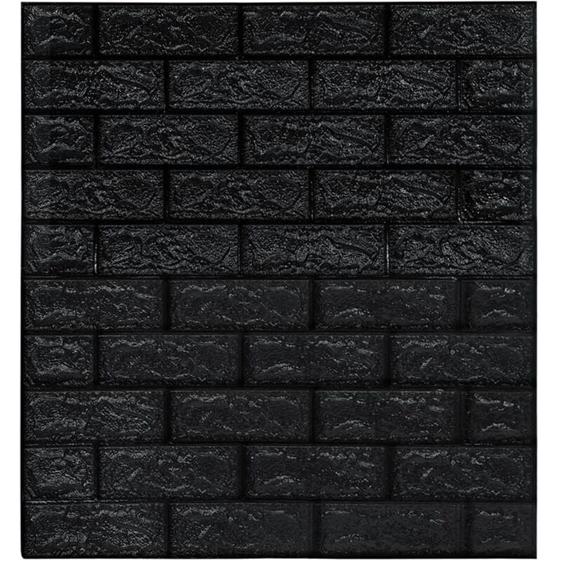 

Papel pintado autoadhesivo ladrillos 3D 10 unidades negro - Negro - Vidaxl