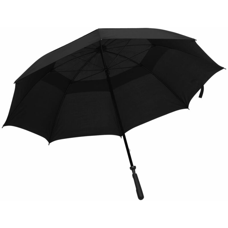 

vidaXL Paraguas negro 130 cm - Negro