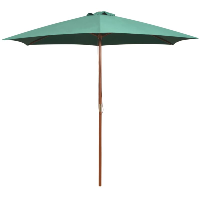 Vidaxl - Parasol avec poteau en bois 270 x 270 cm Vert