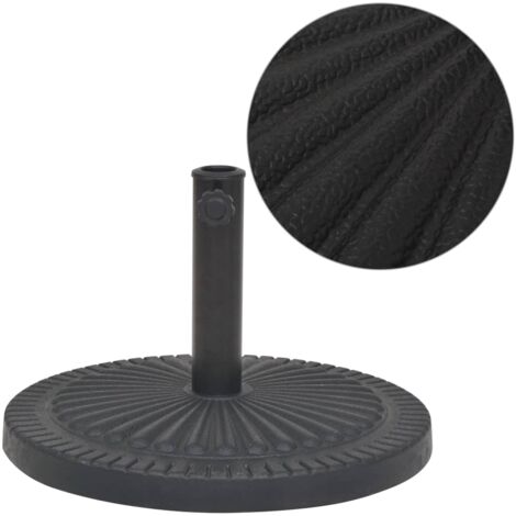 vidaXL Parasol Base Resin Round Black 14 kg