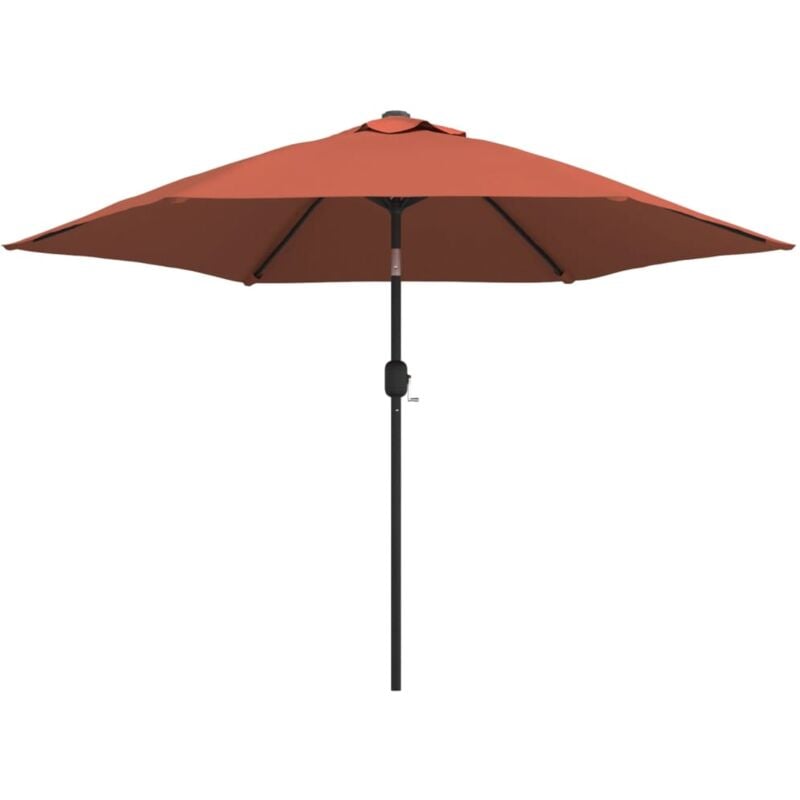 Parasol d'extérieur avec mât métallique Terre cuite 300 cm