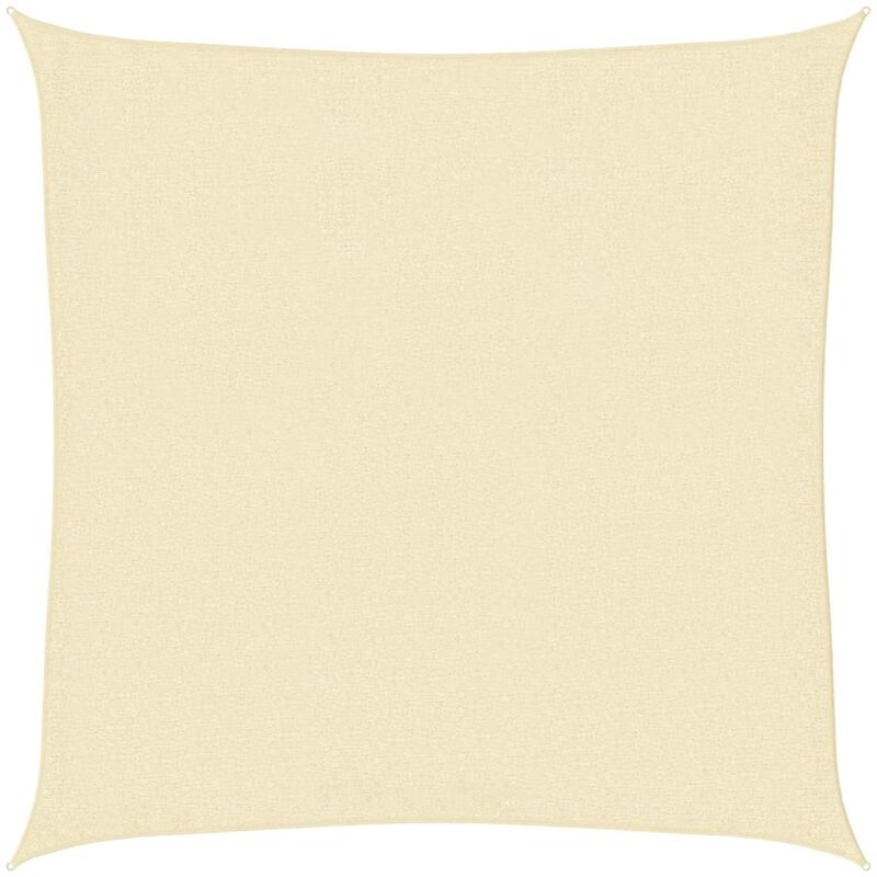 Parasol en PEHD carré 3,6 x 3,6 m Crème