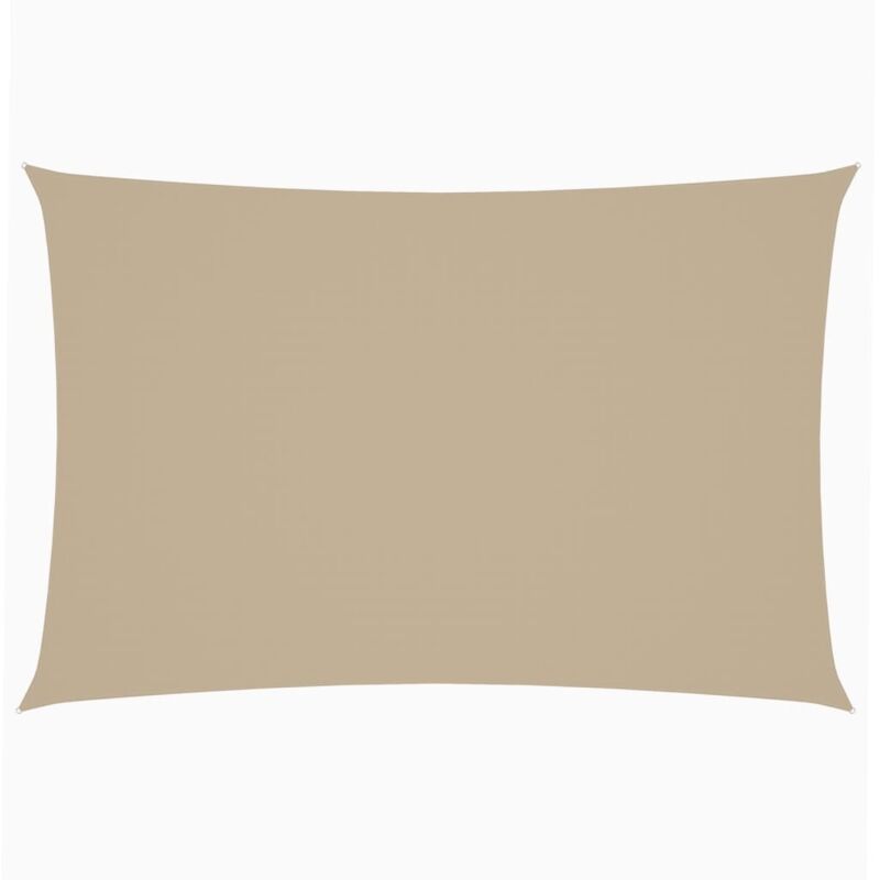 Parasol en tissu Oxford rectangulaire 2x4 m Beige